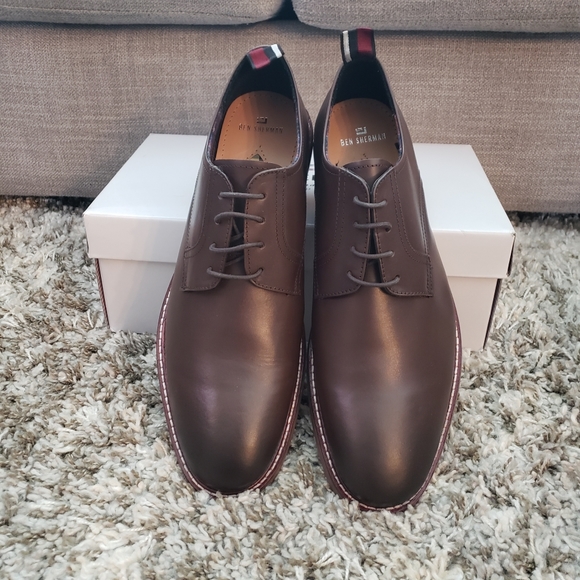 Ben Sherman Other - Ben Sherman Plain Toe Dark Brown Derby Shoe